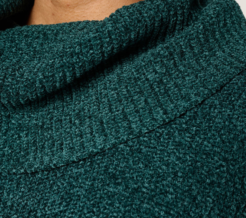 Belle by Kim Gravel Chenille Shaker Knit Cowl Neck — View 6