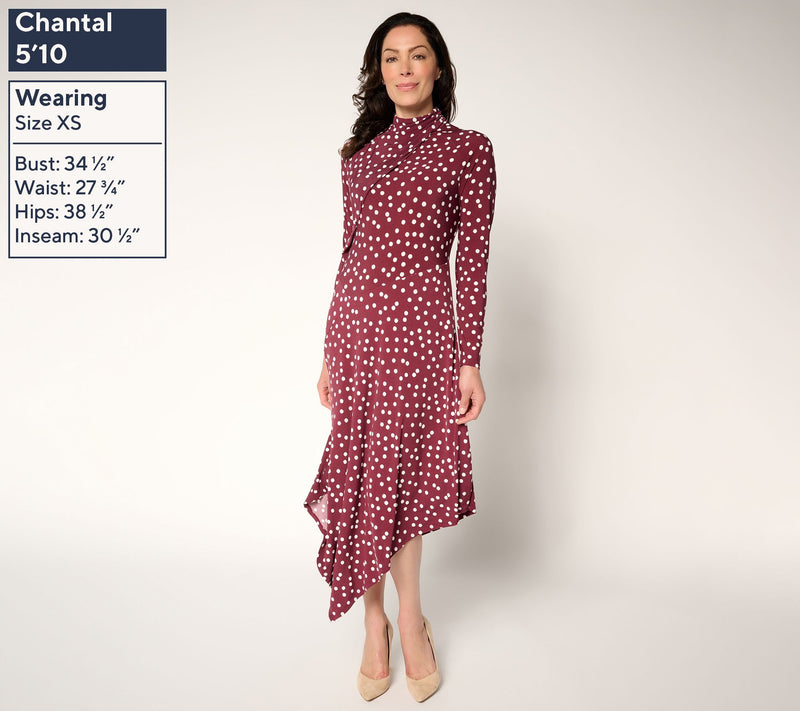 Me by Jennie Garth Regular Asymmetrical City Midi Dress — View 3