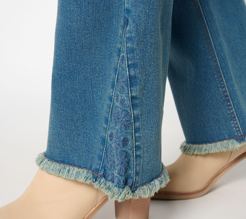Denim & Co. Canyon Retreat Petite Lightly Boot Jeans — View 6