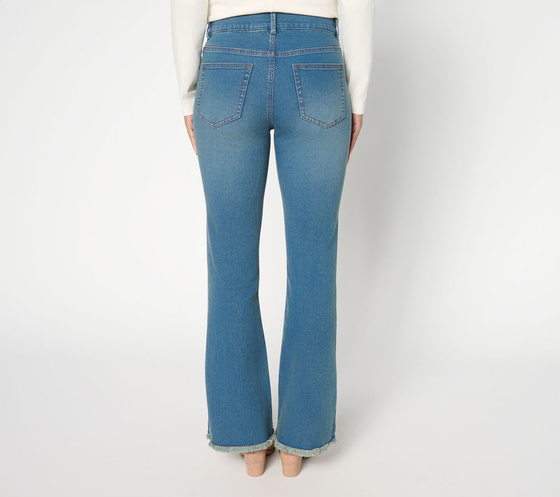 Denim & Co. Canyon Retreat Petite Lightly Boot Jeans — View 4