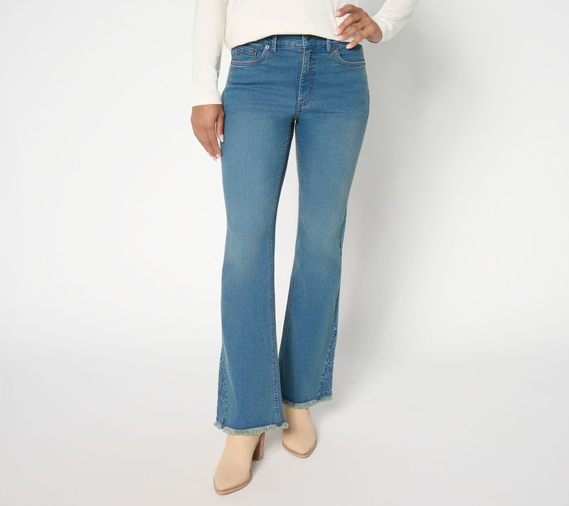 Denim & Co. Canyon Retreat Petite Lightly Boot Jeans — View 10