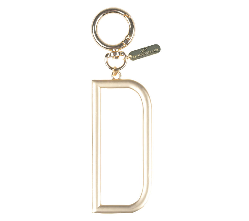 Violet & Brooks Gold Initial Bag Charm — Main view