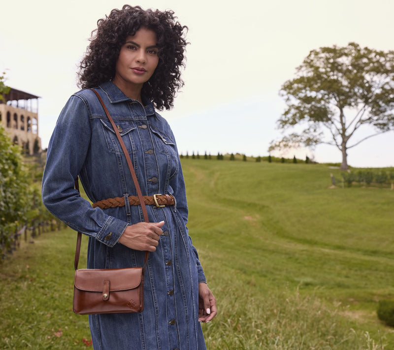 Patricia Nash Lana Leather Phone Crossbody — View 15