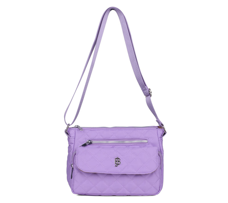 Julia Buxton Quilted Nylon Crossbody Bag — View 4