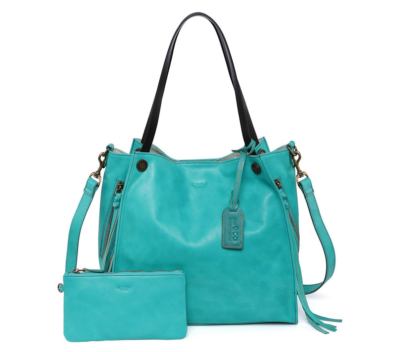 Old Trend Daisy Leather Tote with Coin Pouch & Crossbody Strap — View 17