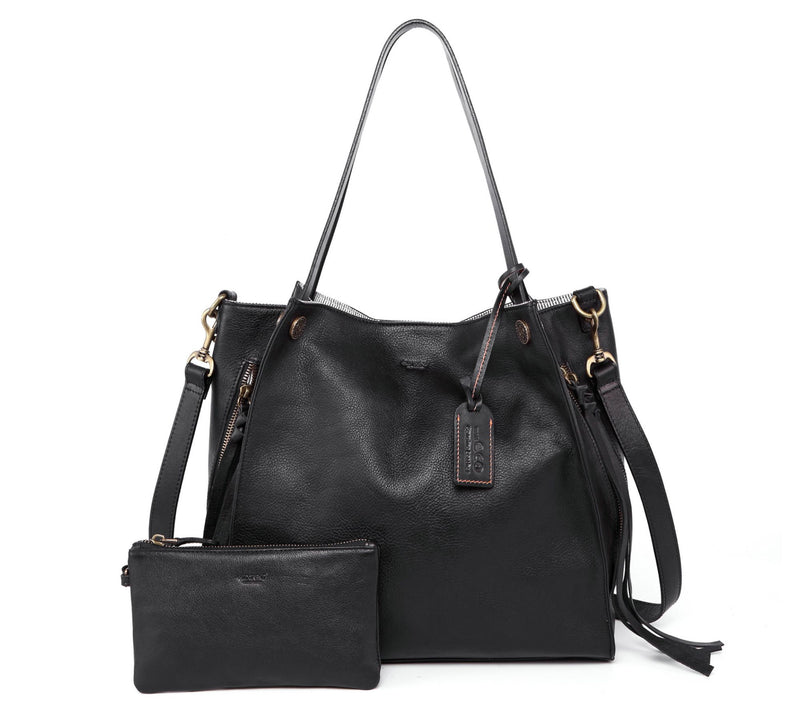 Old Trend Daisy Leather Tote with Coin Pouch & Crossbody Strap — View 5