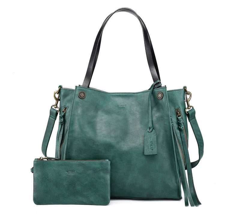 Old Trend Daisy Leather Tote with Coin Pouch & Crossbody Strap — View 21