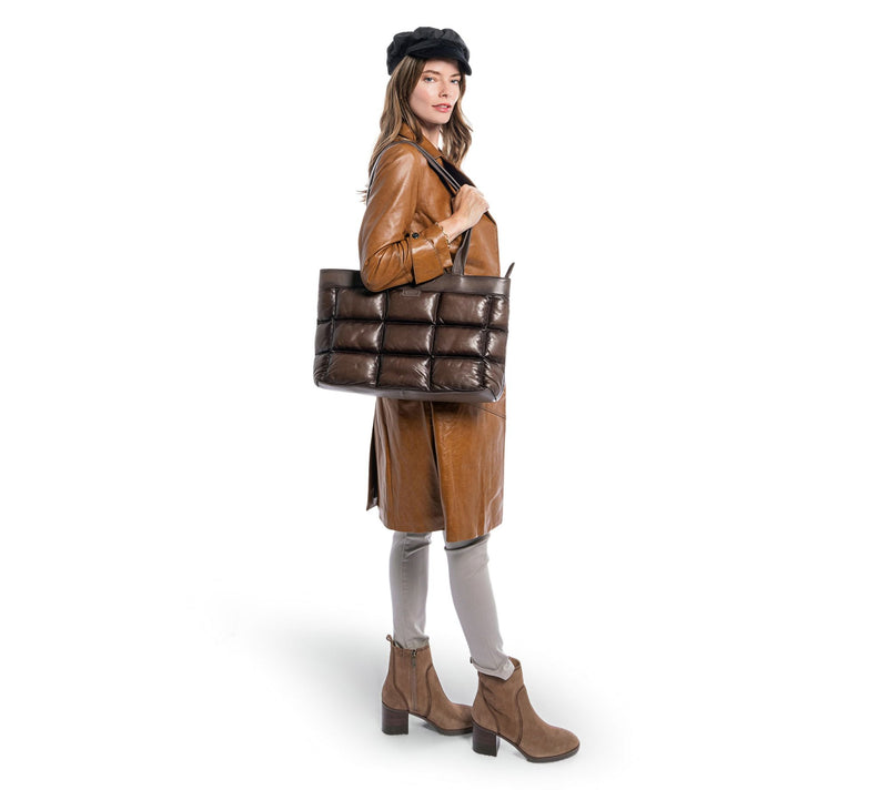 Old Trend Puffy Clover Leather Tote — View 4