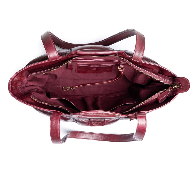 Old Trend Puffy Clover Leather Tote — View 2