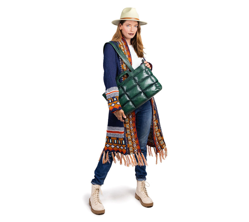 Old Trend Puffy Clover Leather Tote — View 7
