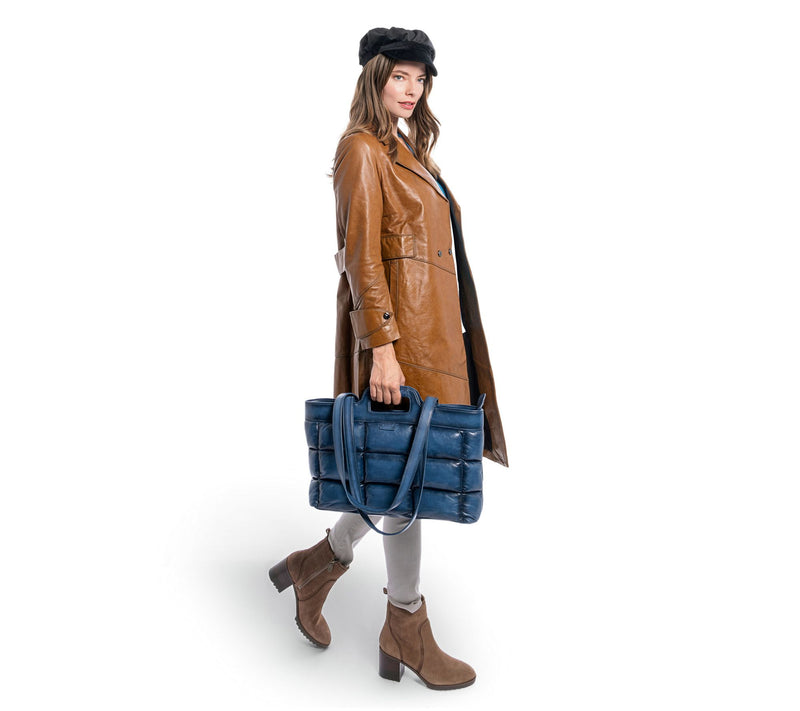 Old Trend Puffy Clover Leather Tote — View 6