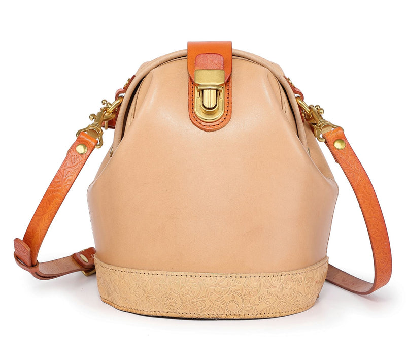 Old Trend Doctor Bucket Leather Bag with Crossbody Strap — View 22