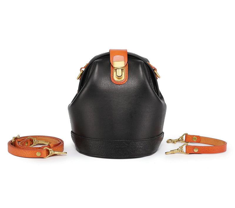 Old Trend Doctor Bucket Leather Bag with Crossbody Strap — View 23