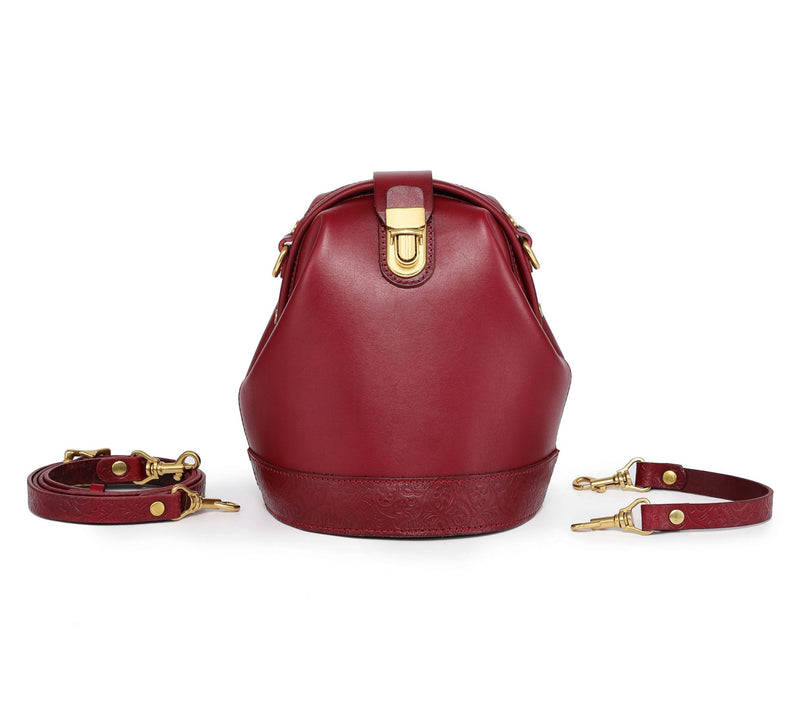 Old Trend Doctor Bucket Leather Bag with Crossbody Strap — View 24