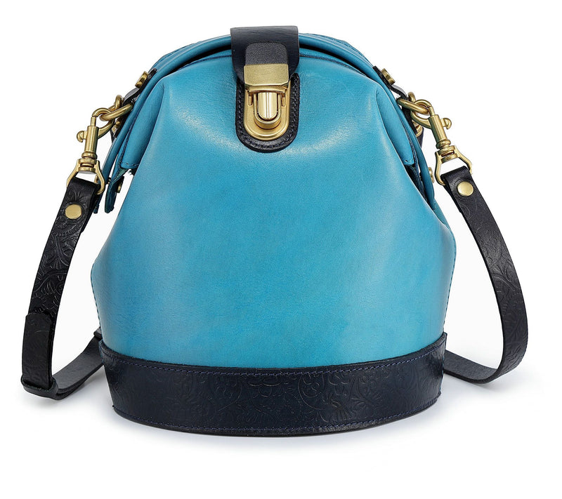 Old Trend Doctor Bucket Leather Bag with Crossbody Strap — View 3