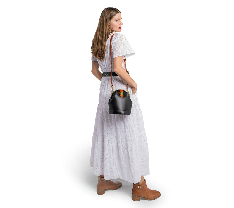 Old Trend Doctor Bucket Leather Bag with Crossbody Strap — View 9