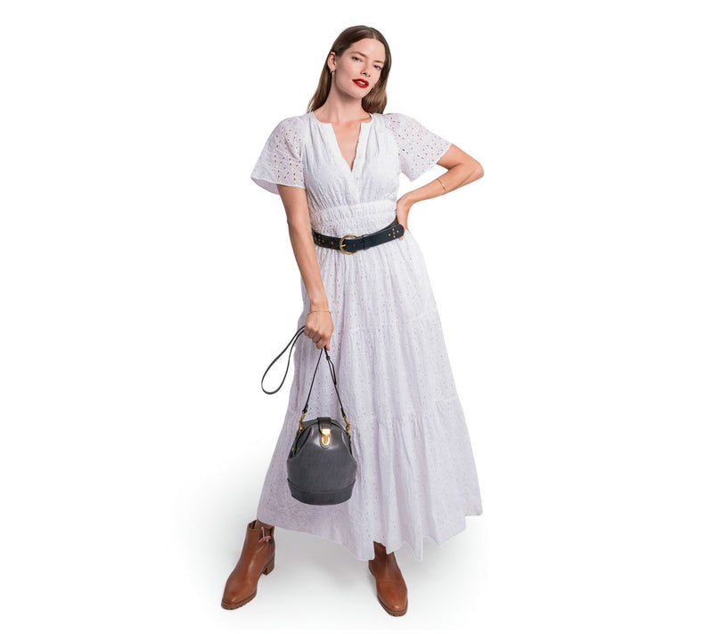 Old Trend Doctor Bucket Leather Bag with Crossbody Strap — View 8