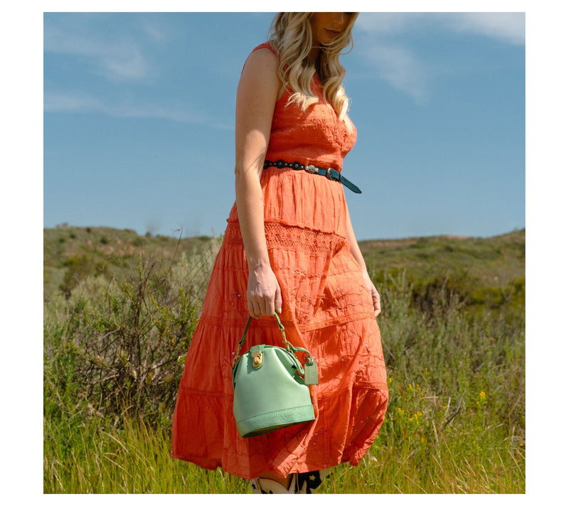 Old Trend Doctor Bucket Leather Bag with Crossbody Strap — View 6