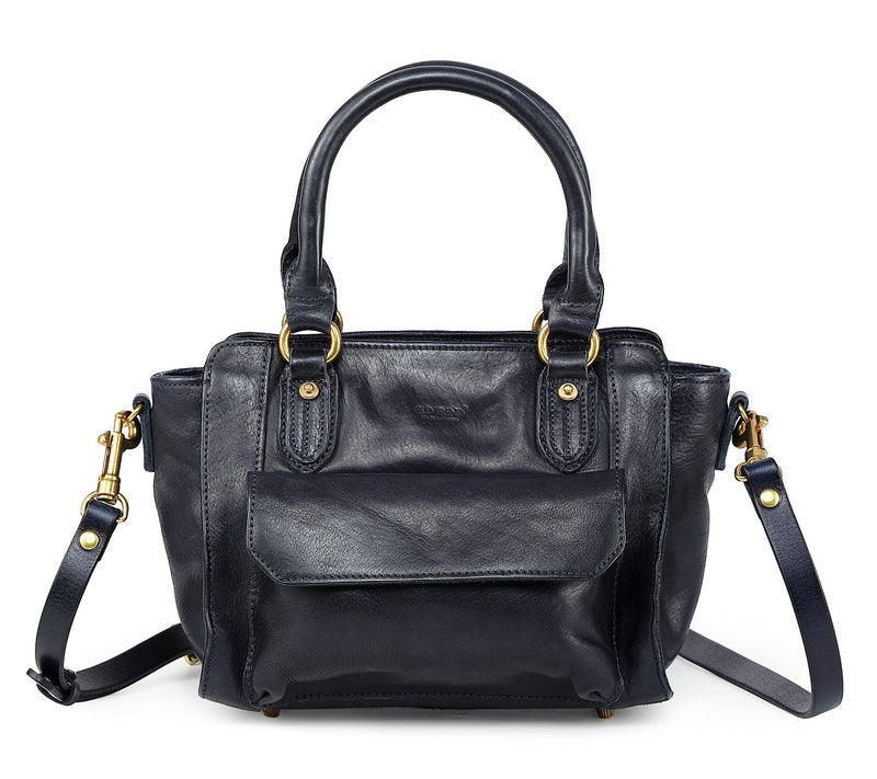 Old Trend Pansy Leather Satchel w/ Crossbody/Shoulder Strap — View 13
