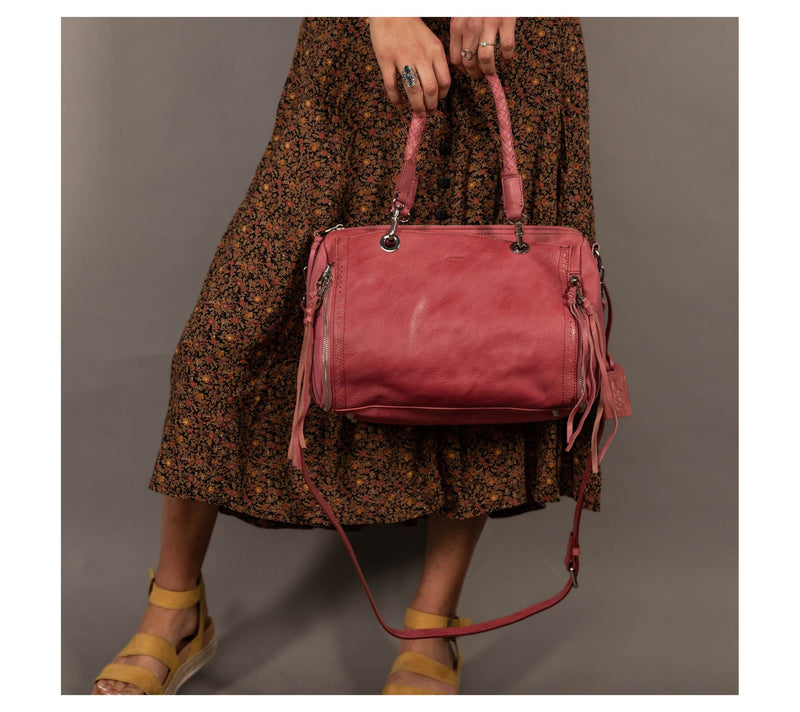 Old Trend Lily Leather Satchel with Crossbody Strap — View 8