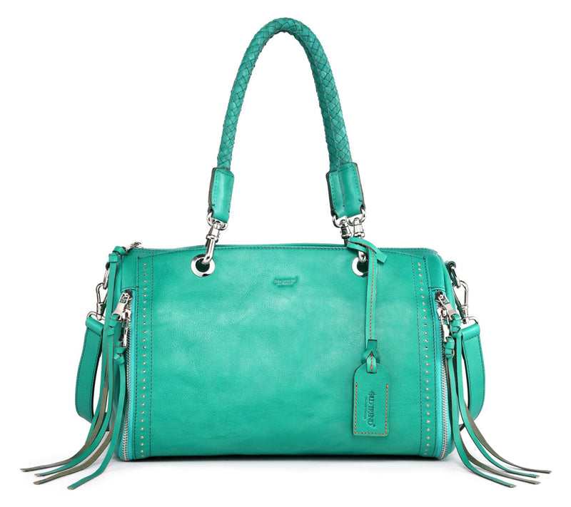 Old Trend Lily Leather Satchel with Crossbody Strap — View 13
