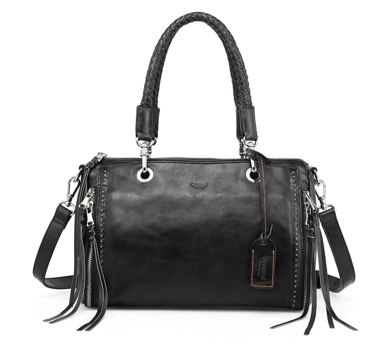 Old Trend Lily Leather Satchel with Crossbody Strap — View 14