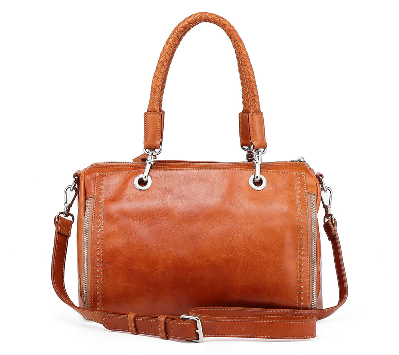 Old Trend Lily Leather Satchel with Crossbody Strap — View 5