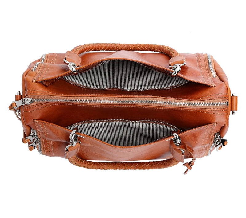 Old Trend Lily Leather Satchel with Crossbody Strap — View 3