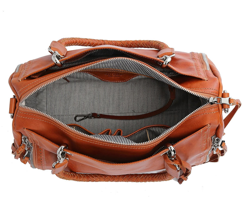 Old Trend Lily Leather Satchel with Crossbody Strap — View 4