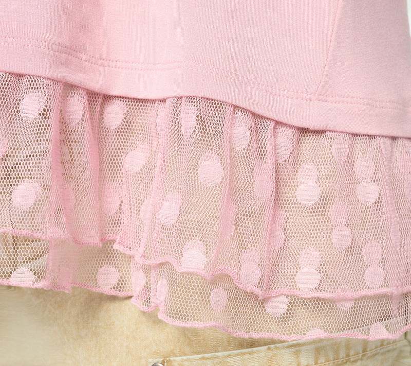 LOGO Layers by Lori Goldstein Regular 3/4 Sleeve Mesh Hem Top — View 6