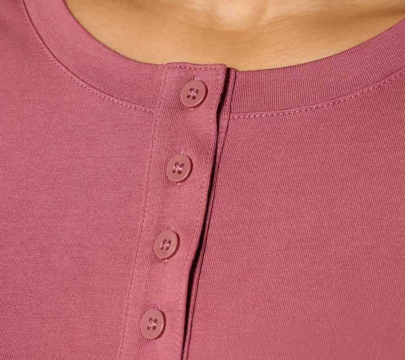 LOGO Principles by Lori Goldstein Knit Henley Top — View 6