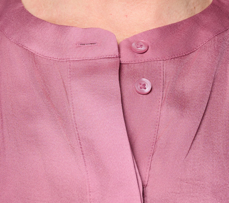 LOGO by Lori Goldstein Woven Bubble Hem Blouse — View 6