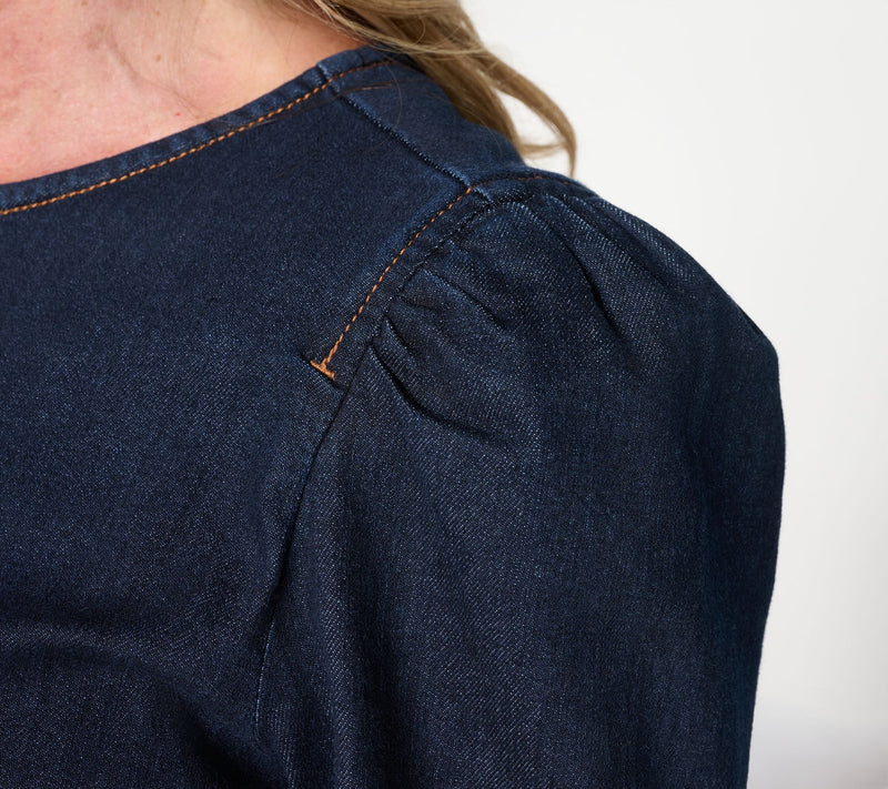 Peace Love World Black Label Regular Denim Midi Dress — View 5