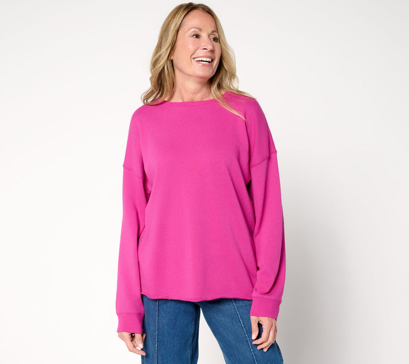 Peace Love World French Terry Crew Neck Pullover — Main view