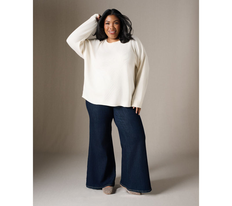 Peace Love World French Terry Crew Neck Pullover — View 7
