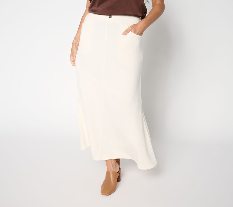 Peace Love World Regular French Terry Pull-On Seamed Skirt — View 11