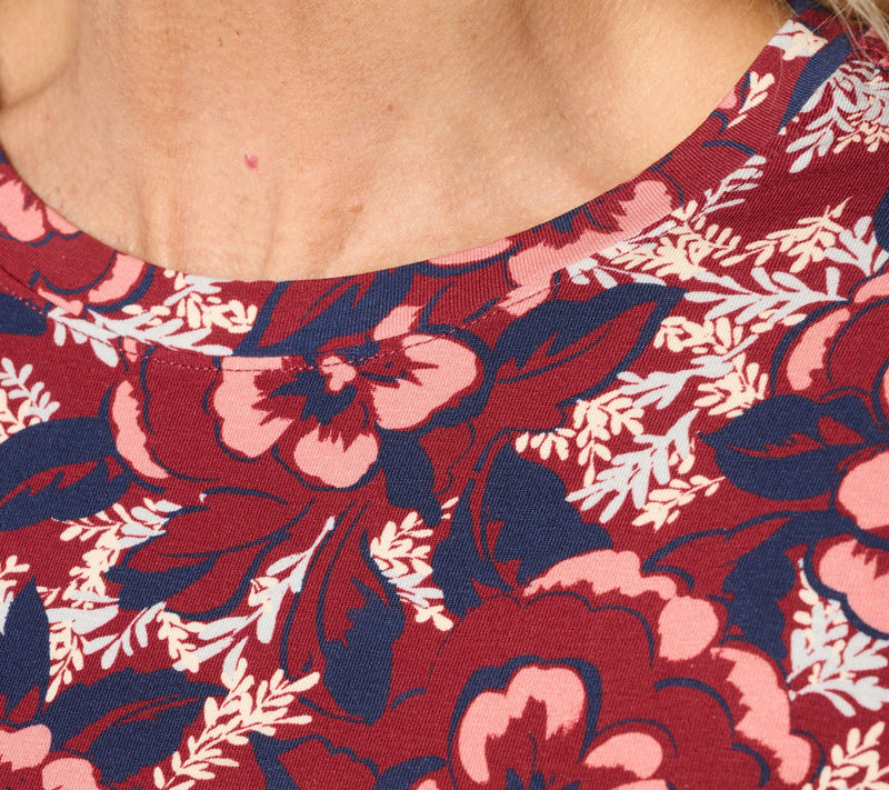 AnyBody Printed Cozy Knit Long Sleeve Top — View 6