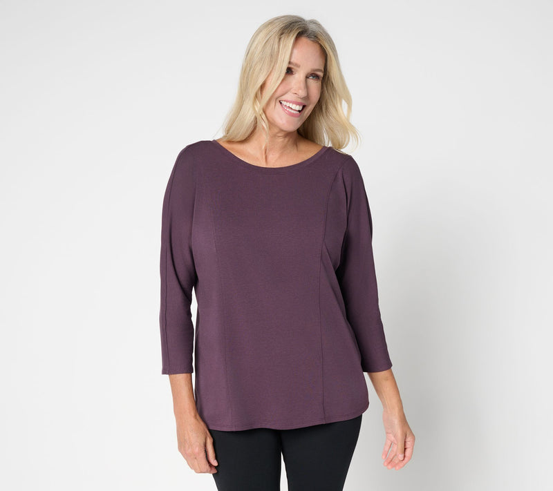 AnyBody Cozy Knit Top with Back Twist Detail — View 12