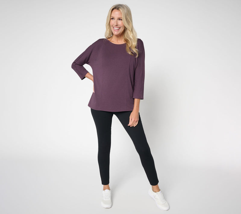 AnyBody Cozy Knit Top with Back Twist Detail — View 5
