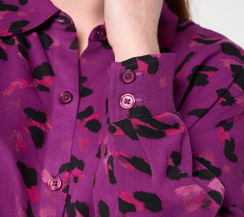 Brandis Dress Out Loud Printed Long Sleeve Blouse — View 6