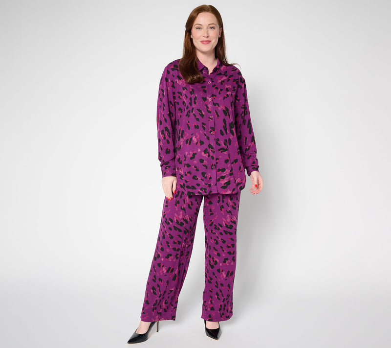 Brandis Dress Out Loud Printed Long Sleeve Blouse — View 5