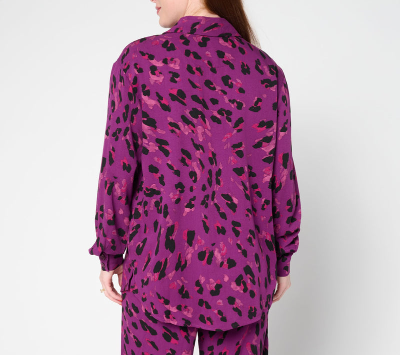 Brandis Dress Out Loud Printed Long Sleeve Blouse — View 4