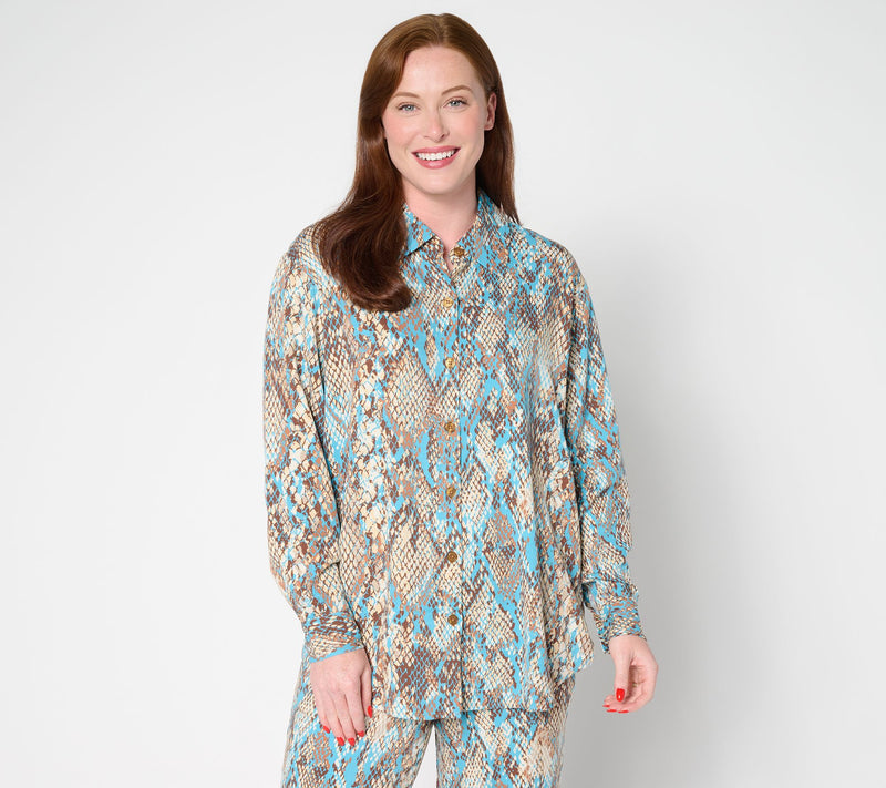 Brandis Dress Out Loud Printed Long Sleeve Blouse — View 14