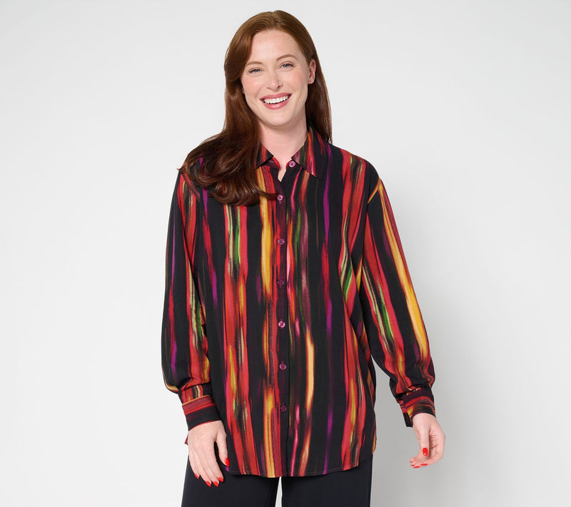 Brandis Dress Out Loud Printed Long Sleeve Blouse — View 15