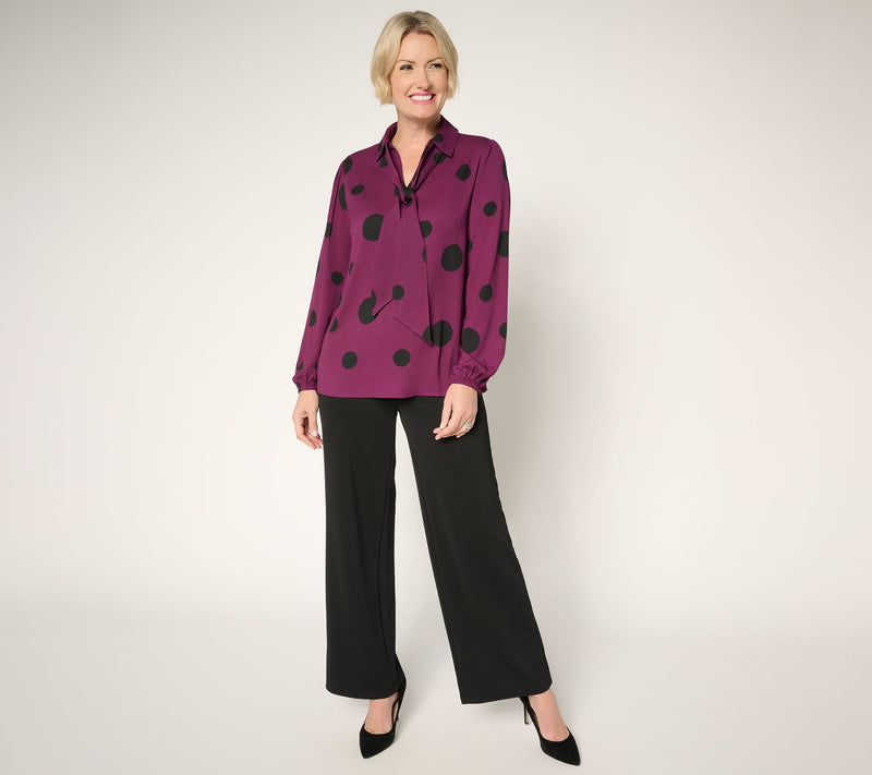 Brandis Dress out Loud Blouson Sleeve Bow Tied Blouse — View 5