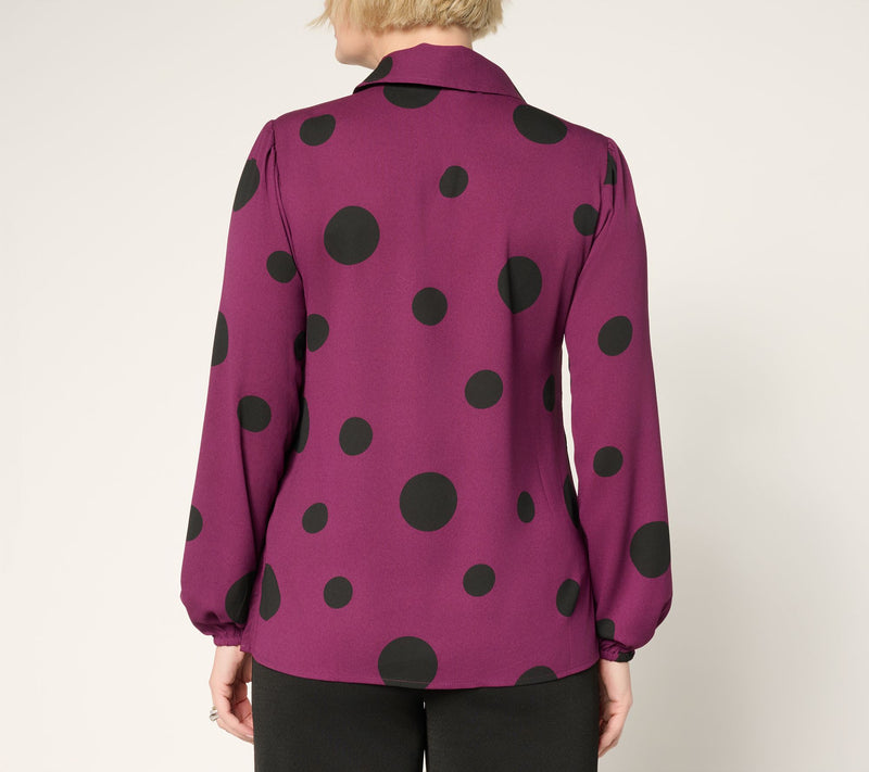 Brandis Dress out Loud Blouson Sleeve Bow Tied Blouse — View 4