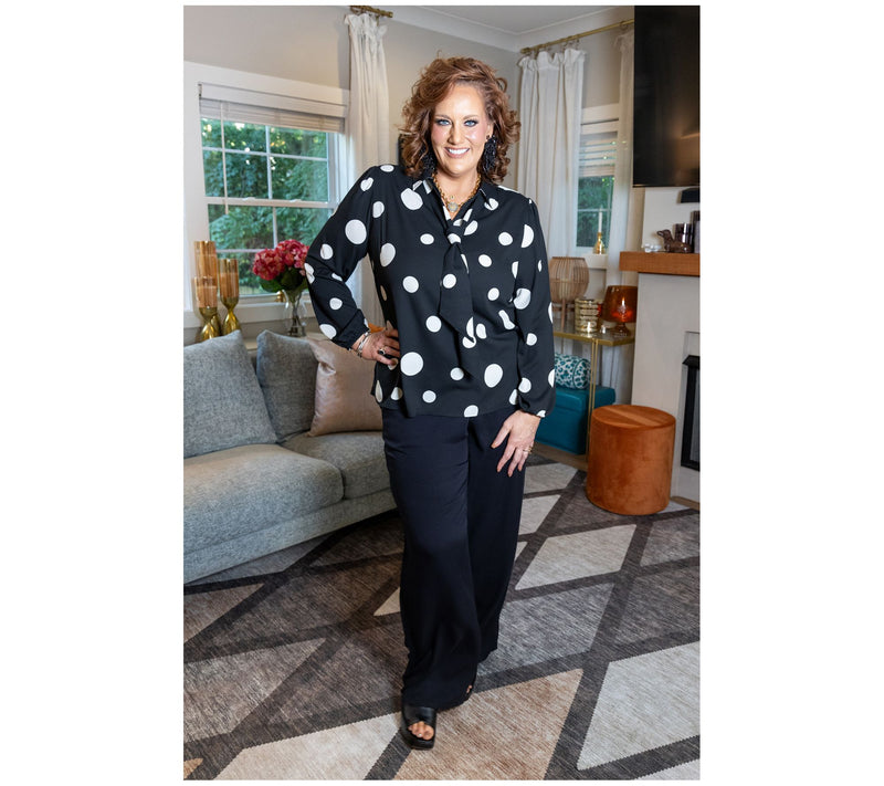 Brandis Dress out Loud Blouson Sleeve Bow Tied Blouse — View 7