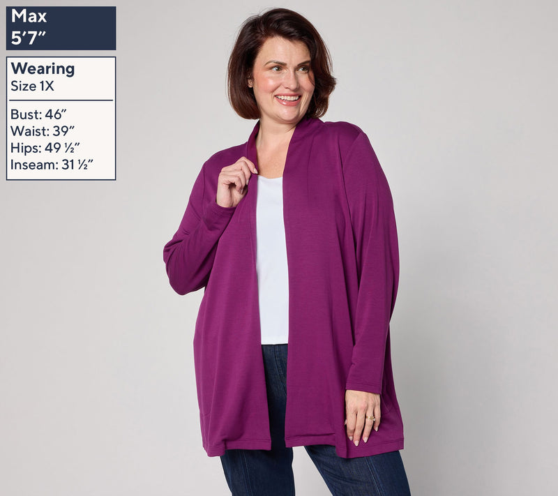 Brandis Dress Out Loud Petite Acquitted Knit Duster Cardigan — View 2