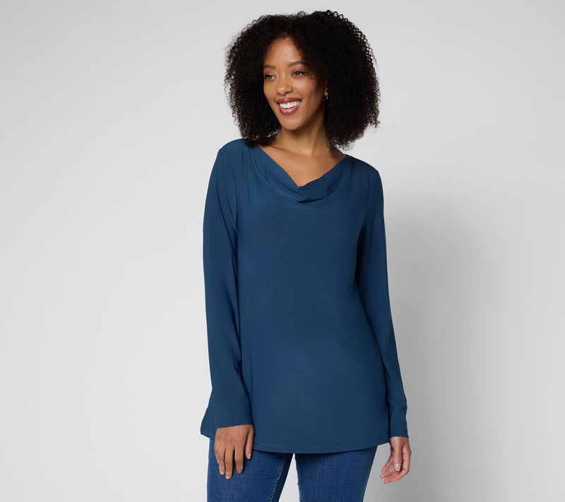 Brandis Dress Out Loud Discovery Knit Long Sleeve Drapey Top — View 13