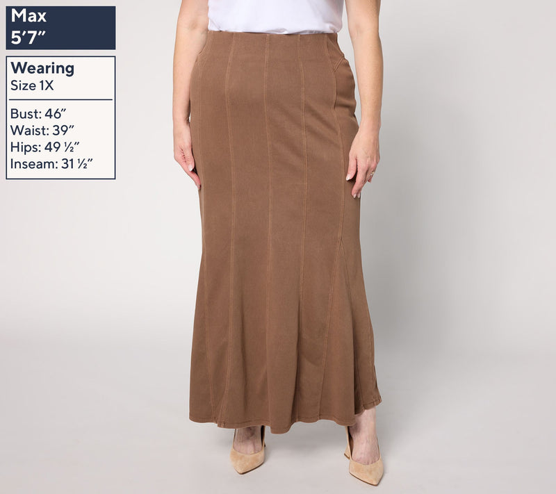 Women with Control Prime Stretch 2 Denim Regular Godet Skirt — View 2